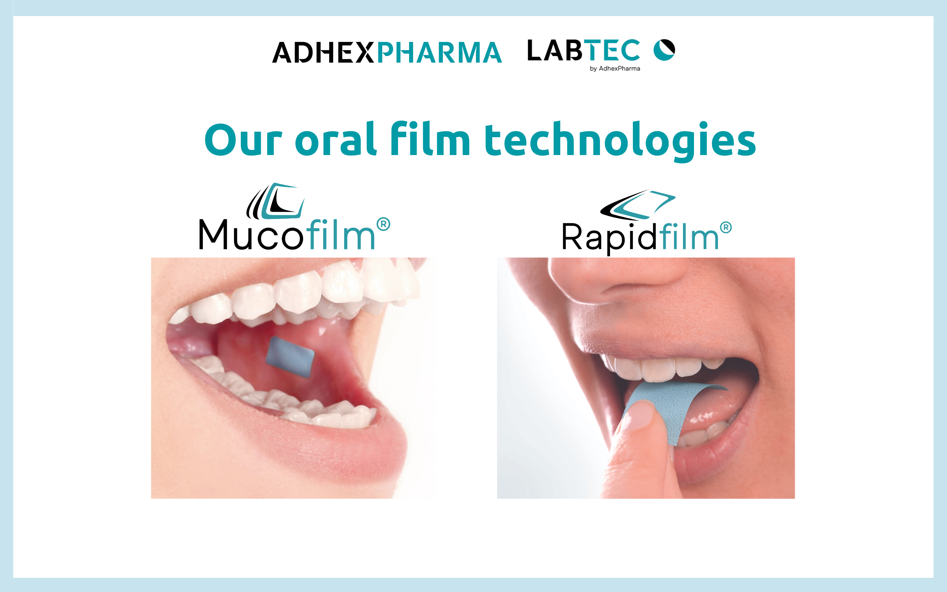 Oral film technologies by AdhexPharma and Labtec